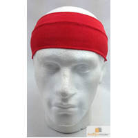 PLAIN HEADBAND Elastic Stretch Sports Yoga Hair Band Unisex 8cm Wide Wrap - Red thumbnail