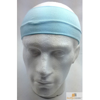 PLAIN HEADBAND Elastic Stretch Sports Yoga Hair Band Unisex 8cm Wide Wrap - Sky Blue thumbnail