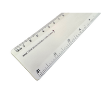 Bio Ruler 30cm Eco Friendly Biodegradable Corn Starch School Office - White thumbnail