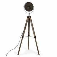 153cm Nautical Tripod Floor Lamp w Matte Grey Lamp Head Searchlight Spot Light thumbnail
