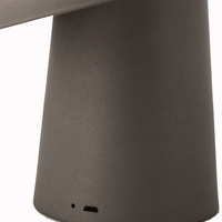 LED Cordless Mushroom USB Rechargeable Table Lamp Dimming Night Light - Steel Grey thumbnail