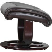 Julio Faux Leather Premium Reclining Lounge Arm Chair w/ Ottoman Swivel Sofa thumbnail