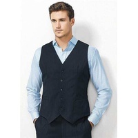 Mens Peaked Vest Waistcoat w/ Knitted Back Suit Formal Wedding Dress Up - Navy - 112 thumbnail