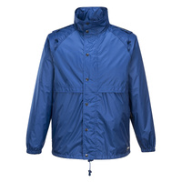HUSKI STRATUS RAIN JACKET Waterproof Workwear Concealed Hood Windproof Packable - Cobalt - XXL thumbnail
