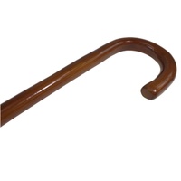 92cm WOODEN WALKING STICK Wood Cane Pole Carved Varnished Deluxe Quality Sturdy - Brown thumbnail