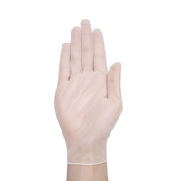 100pcs Vinyl Clear Powder Free Disposable Gloves - Medium (1 Box) thumbnail