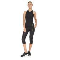 DIADORA Ladies Compression Sports 3/4 Tights Gym Yoga Thermals - Black - 16 thumbnail