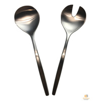 GROSVENOR Chill 2 Salad Servers 18/10 Stainless Steel Spoon Fork CHILL2SS thumbnail