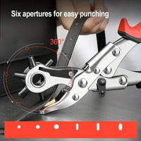 Multi-Size Leather Belt Eyelet Hole Punch Puncher Plier Revolving Handcraft Tool thumbnail