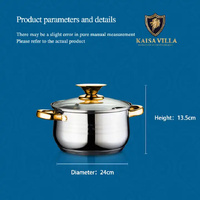 Kaisa Villa 5.8 Litre Casserole Pot Stainless Steel Induction Cooking Stock Stew thumbnail