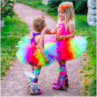 MADMIA Flying Unicorn Toddler Long Knee High Socks - Girl's Pair - Pink/Blue thumbnail