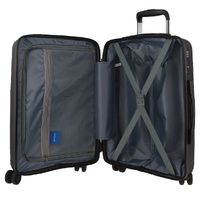 Pierre Cardin Inspired Milleni Cabin Luggage Bag Travel Carry On Suitcase 54cm (39L) - Black thumbnail