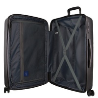 Pierre Cardin Inspired Milleni Checked Luggage Bag Travel Carry On Suitcase 75cm (124L) - Black thumbnail