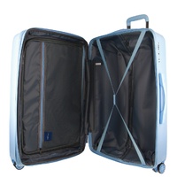Pierre Cardin Inspired Milleni Checked Luggage Bag Travel Carry On Suitcase 75cm (124L) - Blue thumbnail