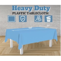 Table Cloth Cover Reusable & Washable Xmas Party 137cm x 274cm (54"x108") in Sky Blue thumbnail