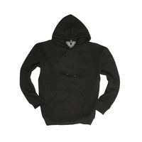 Adult Mens 100% Cotton Fleece Hoodie Jumper Pullover Sweater Warm Sweatshirt - Black - S thumbnail