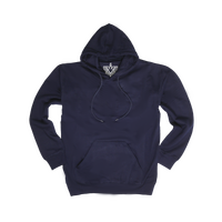 Adult Mens 100% Cotton Fleece Hoodie Jumper Pullover Sweater Warm Sweatshirt - Navy - L thumbnail