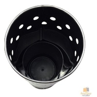 Toilet Brush Holder Metal Stainless Steel Bathroom Set Handle Round Cover Clean thumbnail