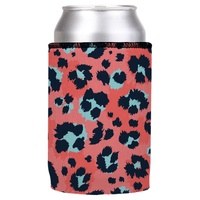 Coral Leopard Print Stubby Cooler - Standard thumbnail