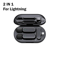 Professional Wireless Lavalier Microphone Set with Portable Charging Box Crystal Clear Audio - 2in1-Lightning thumbnail