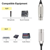 10m Hridz XLR Cable Male To Female Audio Output and Input Apply To KTV Microphone thumbnail