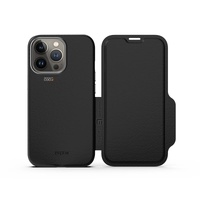 EFM Monaco Leather Wallet Case Armour with D3O 5G Signal Plus for iPhone 13 Pro (6.1" Pro) - Black thumbnail