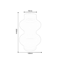 Zucca Glass Vase Grey thumbnail