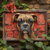 NNEOBA Boxer Dog Aluminum Wall Art - 12x16in Decorative Print thumbnail