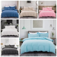 100% cotton Premium Doona Duvet Quilt Cover Set with Soft Pillowcases - Blue-Double thumbnail