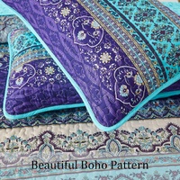 Tranquil Quilted coverlet and pillowcovers set: Perfect for Relaxation - Queen size thumbnail