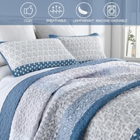 Dazzling Quilted bedspread and pillowcovers set: Add Sparkle to Your Space - Queen size thumbnail