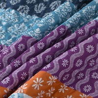 Quirky Quilted coverlet and pillowcovers set: Add Personality to Your Space - Queen size thumbnail