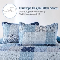 Charming Quilted coverlet and pillowcovers set: Timeless Appeal - Queen size thumbnail