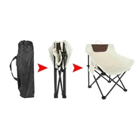 Green Outdoor Folding Camping Chair - Portable Lounge Chair, Lightweight Beach Chair, Fishing Stool, and Picnic Seat, Perfect for Outdoor Adventures thumbnail