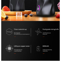 Black Portable High-Capacity Juicer Cup - Powerful Blender with Ice Crushing Capability for Smoothies & Juices thumbnail