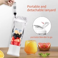 Black 600ml Large Capacity Juicer Cup - Rechargeable Portable Multifunctional Ice Crushing & Fruit Blender thumbnail