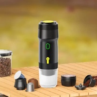Silver Portable Fully Automatic Espresso Coffee Machine - Universal 3-in-1 Capsule, Coffee Powder & Espresso Maker thumbnail