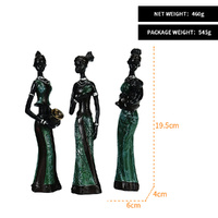 Green Women's Compassion 3-Pack - African-Style Home Decor Accents for Tabletop and Shelf Display thumbnail