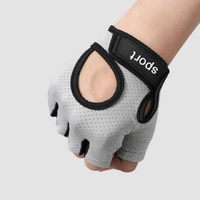 L Pink Silicone Padded Workout Gloves - Non-Slip Weightlifting Gloves for Enhanced Grip and Palm Protection thumbnail