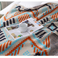 130x200cm Bohemian Woven Throw Blanket - Soft Decorative Sofa Cover with Tassels for Living Room and Bedroom thumbnail