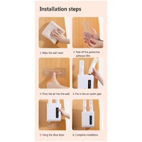 White Wall-Mounted Intelligent Shoe Dryer - 360° Warm Air Fast Drying System with Constant Temperature thumbnail