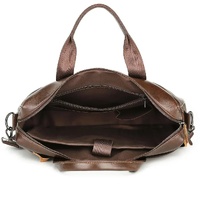 Brown Men's Genuine Leather Briefcase - Classic Business Messenger Bag thumbnail