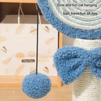 Green Durable Mushroom Cat Scratching Post - Anti-Slip, No Debris Cat Scratch Pad with Sofa Protection for Small Cats thumbnail