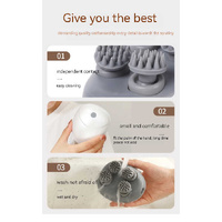 Silver Mini Electric Head Massager - Portable 3D Massage Device, Waterproof, Multifunctional Relaxation & Pet Care, Rechargeable, 6 Techniques & 3 Mod thumbnail