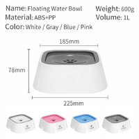 Pink Anti-Spill Floating Pet Water Bowl for Dogs and Cats - 1L Capacity, Splash-Proof and Anti-Wet Mouth Design thumbnail
