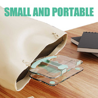 Black Acrylic Foldable Tablet and Phone Stand - 360° Rotation, Anti-Slip Design, Lightweight and Compact thumbnail