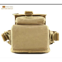 Khaki Tactical Outdoor Leg Bag - 900D Durable Multi-Layer Waist Pack for Cycling, Fishing, and Security thumbnail