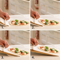 Non-Stick Flexible Pizza Peel with Handle - Perfect for Baking and Serving, 12 inches 52.5cm*35cm thumbnail