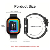 Single Silicone Strap Silver Smart Fitness Watch with Large Display - 24 Sport Modes, Heart Rate Monitor & More thumbnail