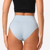 L Blue 3-Pack High-Waist Microfiber Shaping Briefs - Seamless Full-Coverage Tummy Control Panties thumbnail